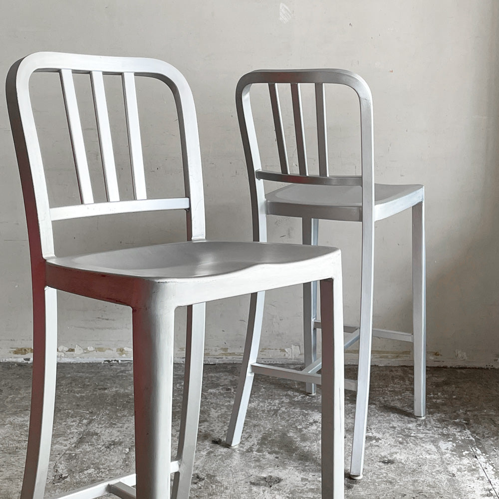 【自由が丘店】ネイビーバースツール Navy BarStool カウンターチェア アルミニウム インダストリアル リプロダクト 買取させていただきました。