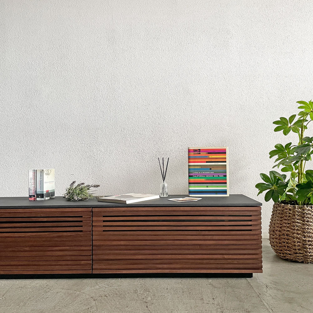 関家具 ジェネシス JENESYS テレビボード AVボード W180cm ウォールナット 2ドロワー 棚付 定価￥86,750- ～ 美しさと機能の両立 ～