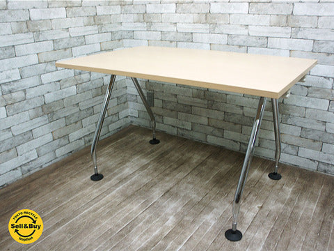 ヴィトラ社 / Swiss Vitra アドホック / Ad Hoc 美品 『 デスク / テーブル - 120×75 』 メイプル =鬼才 A.チッテリオ '94 ファンクショナルデザイン! =【買取と販売とレンタルのお店】