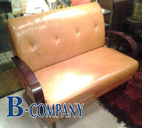 大人可愛いソファ～B-COMPANY（ビーカンパニー） クールベレザー2Pソファ　（キャメルカラー）【買取＆販売＆レンタル】