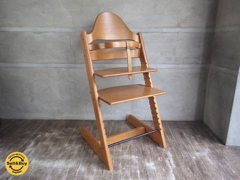 ストッケ STOKKE トリップトラップ チェア TRIPP TRAPP チェア オールドモデル背もたれ付き 希少 チェリー ～ 親の愛情を注いだベビーチェア【買取と販売とレンタルのお店】