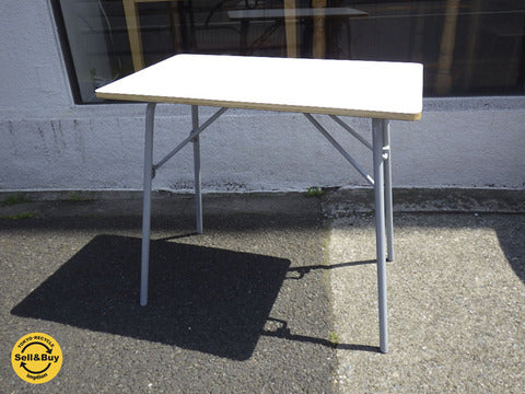 無印良品 MUJI 折り畳み デスク メラミン天板 廃盤希少 『 無印が得意とする機能的アイテム☆ 』【買取と販売とレンタルのお店】
