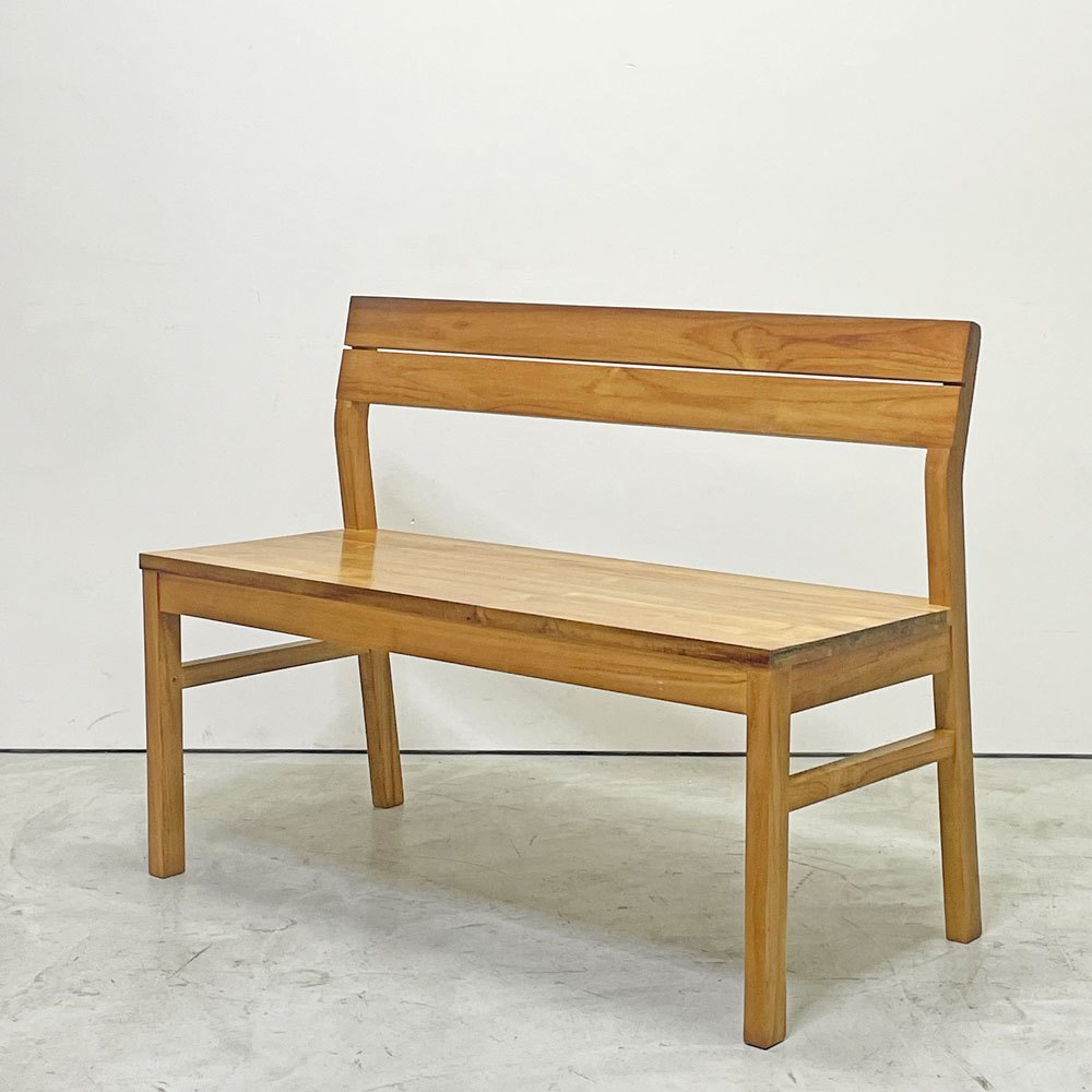 【祖師ヶ谷大蔵店】ウニコ unico ソト SOTO ダイニングベンチ バックレスト チーク材 W102cm 廃番 買取させていただきました。