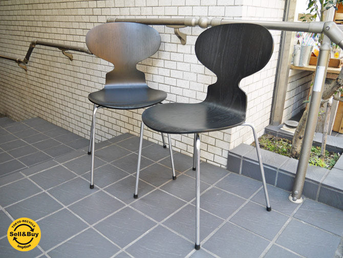 フリッツハンセン Fritz Hansen アントチェア ANT CHAIR 4本脚 カラードアッシュ ブラック 　中古品 買い取りしました！ 自由が丘店 出張買取もお任せください。