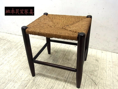 世界に誇れる日本の工芸家具～松本民芸家具　＃19型ラッシスツール 国産ミズメザクラ材【買取と販売とレンタルのお店】