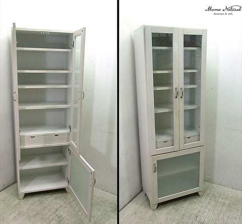 モモナチュラル Momo Natural ラビ RABI カップボード 『 扉内に引き出しがついた廃盤希少プロダクト！ 』　【買取と販売とレンタルのお店】