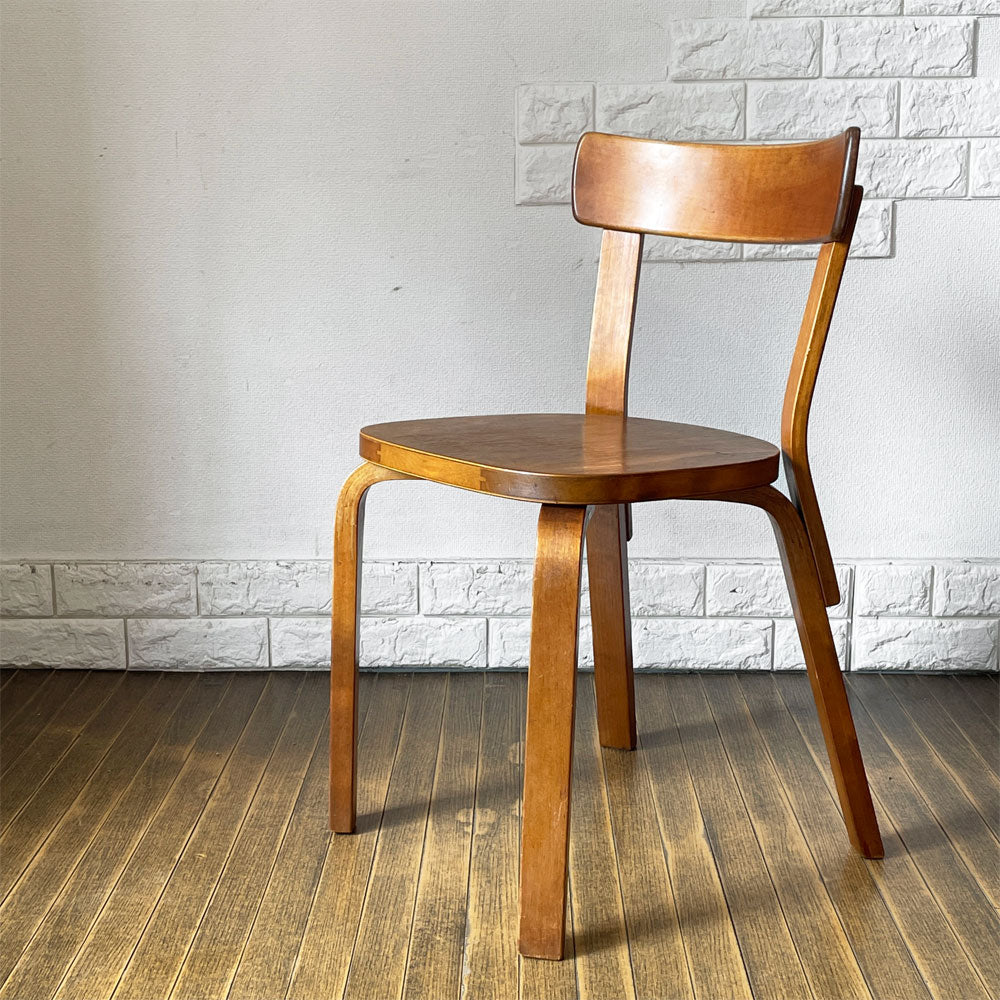 【経堂店】アルテック artek チェア69 ダイニングチェア 40～50`s ビンテージ 4枚レイヤー アルヴァ・アアルト 北欧家具 フィンランド 希少 買取させていただきました。