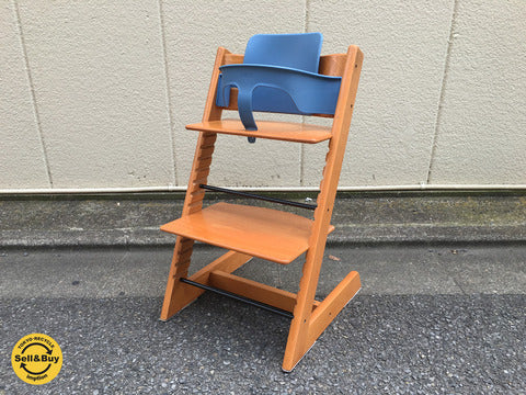 ストッケ STOKKE トリップトラップ TRIPPTRAPP チェア 新型 ガード付 チェリー ノルウェー ～ 希少な廃盤カラー