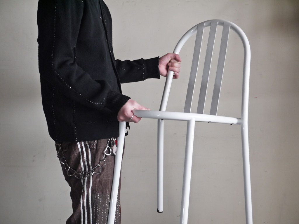 フレンチビンテージ French Vintage ステヴァンチェア Stevens Chair モデルC ホワイト スタッキング ロベール・マレ・ステヴァン ～ミニマムで美しいモダンデザイン～