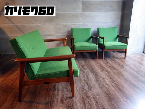 カリモク60 Kチェア 1シーター & 2シーター タープグリーン ～ 優しいグリーンが癒しの空間をデザインします。 【買い取りと販売とレンタルのお店】