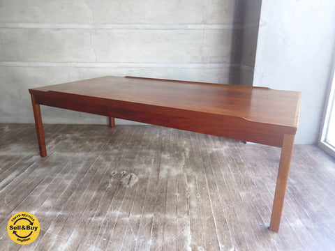 カンディハウス CONDE HOUSE インテリアセンター ロータス チーク材 ビンテージ ローテーブル センターテーブル 幅140cm 【買取と販売とレンタルのお店】