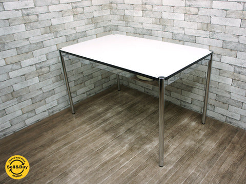 USMモジュラーシステム / USM Haller （ スイス ）『 USMハラーテーブル （ ダイニングテーブル / 作業台 / デスク（ ホワイト・W1250 ） 』コンディション◎良好!! 【買取と販売とレンタルのお店】