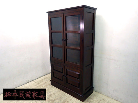 松本民芸家具 F型書棚 / 本棚 ミズメザクラ 無垢 定価約40万 ～ 職人の誇りが細部にまでいきわたる至極の一品 【買取と販売とレンタルのお店】