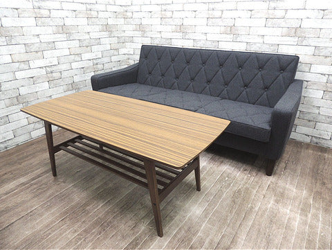 カリモク60 豊洲店 限定5台 ロビーチェアソファ ウールグレー ファブリック 3シーターリミテッド ～ 厳選された上質なウールによる洗練された座り心地【買取と販売とレンタルのお店】