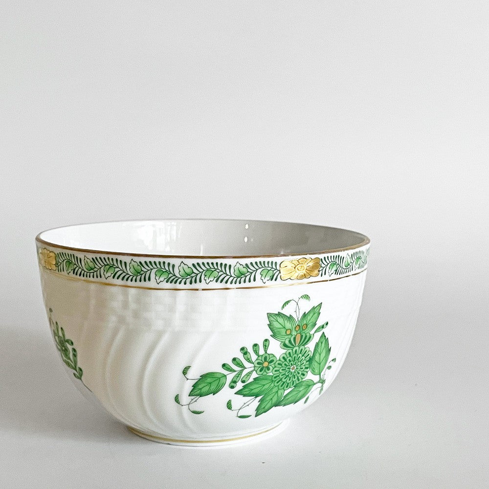 【自由が丘店】 	 ヘレンド HEREND アポニーグリーン スラップボウル ボウル ヘレンドグリーン 金彩 磁器 Φ7cm ハンガリー 定価￥35,200- 買取させていただきました。