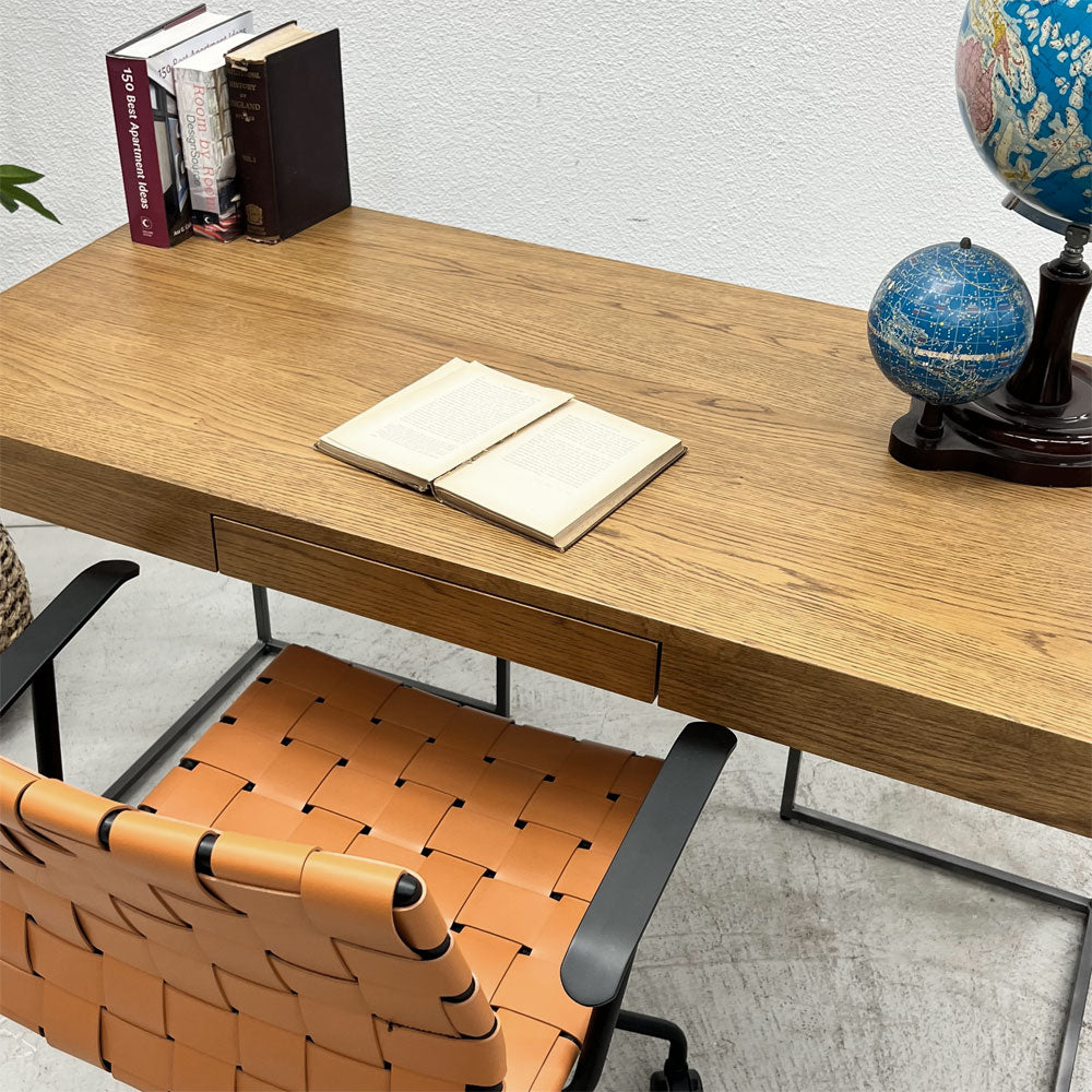 クラッシュゲート CRASH GATE イージーライフ Easy Life ドック DOCK デスク 引出あり オーク材 W120cm ～ オフィスの緊張感と機能性を持ち合わせたデスク～