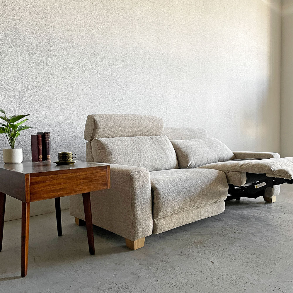 クラッシュゲート CRASH GATE コンフォーム COMFORM ハーデス HARDES リクライナーソファ 3人掛け W199cm ファブリック ベージュ 定価￥236,500- ～ もしかしてリカバリー？ ～