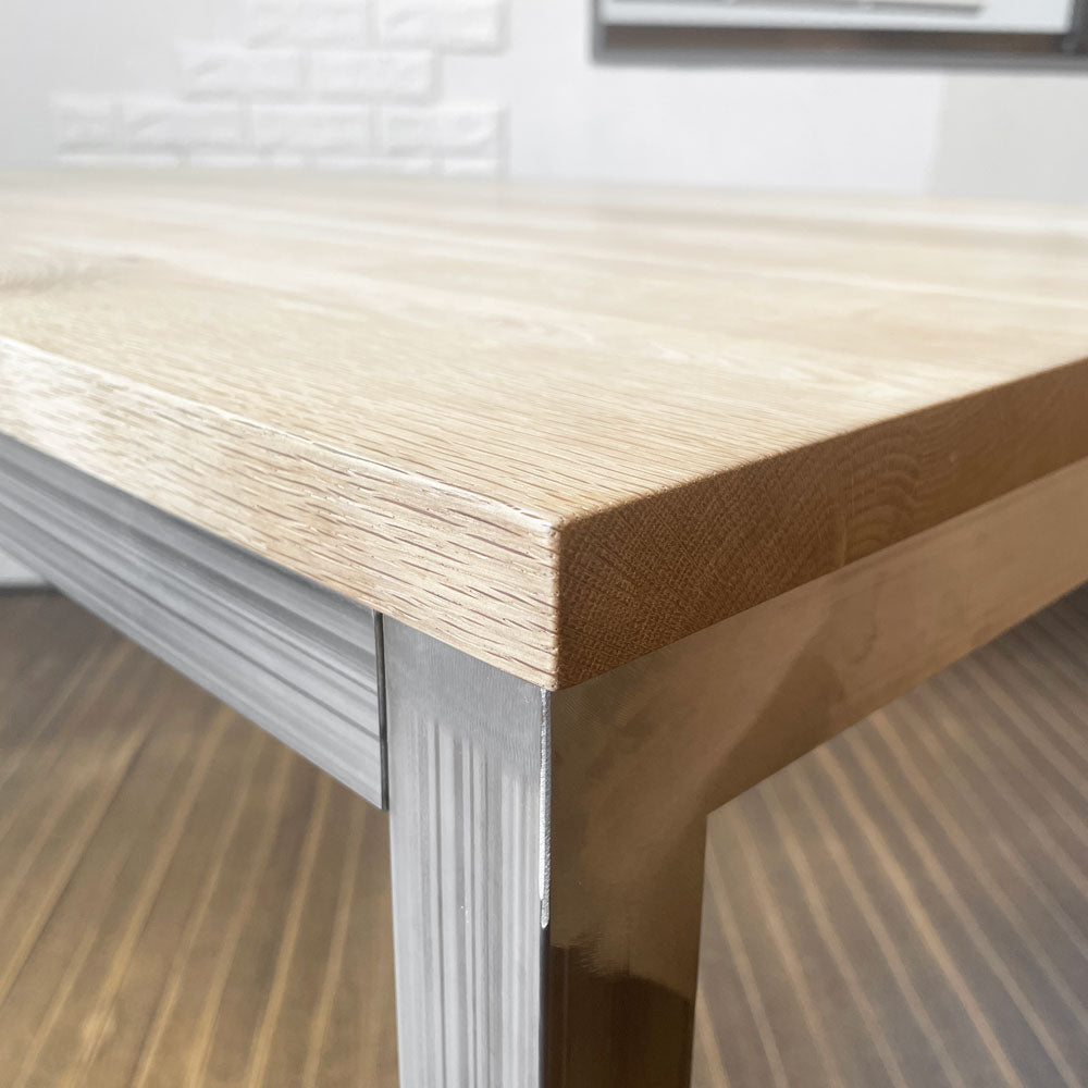 センプレ SEMPRE ミズナラｘステンレス オーダーテーブル ダイニングテーブル 無塗装 W145cm 田村昌紀 ～ 田村昌紀が紡ぐ、心地よい時間