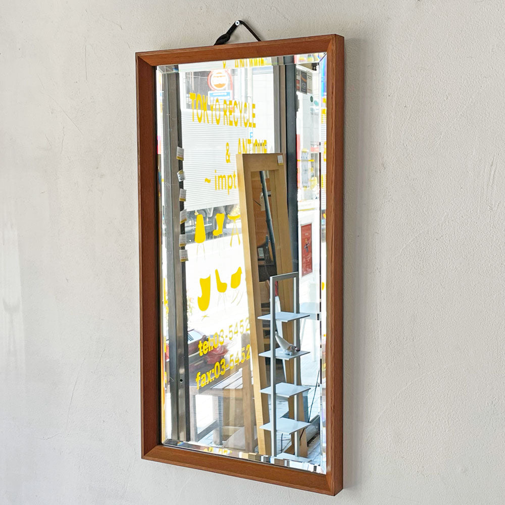 【下北沢店】ジャパンビンテージ チーク材 ウォールミラー 壁掛け鏡 北欧スタイル 買取させていただきました。