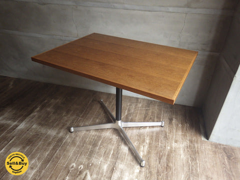 greeniche グリニッチ / チーク材 カフェテーブル～様々なシチュエーションに馴染むチーク×アルミダイキャスト【買取と販売とレンタルのお店】