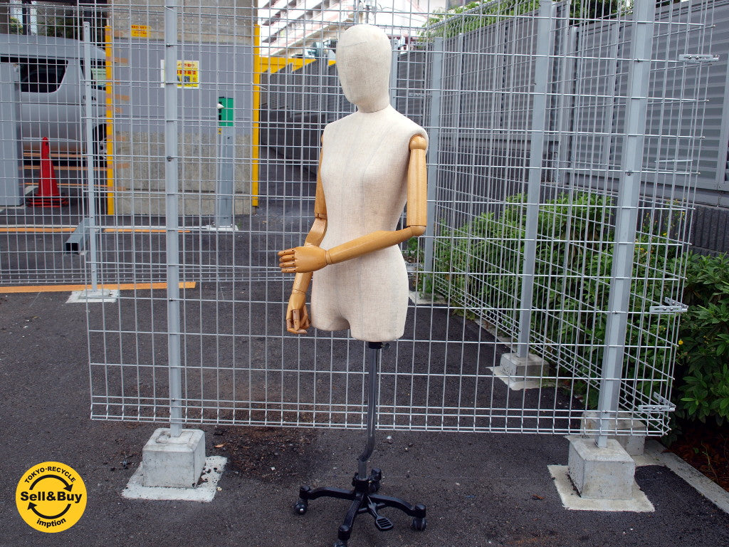 東京キイヤ TOKYO KIYA ドレスフォーム ボディ キャスターベース トルソー アーム＆フェイス付中古品 買い取りしました。下北沢店 出張買取もお任せ下さい。