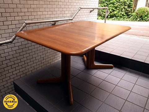 Danish Dining Table【GUDME/グドメ】チーク無垢集成材 エクステンション テーブル ～ 希少なチーク材を贅沢に楽しめる。【買取と販売とレンタルのお店】