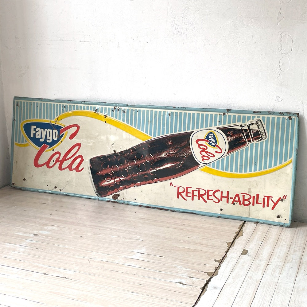【下北沢店】フィゴコーラ Faygo Cola FEFRESH-ABILITY メタルサイン ホーロー看板 琺瑯 60's USビンテージ コーク アドバタイジング 買取させていただきました。