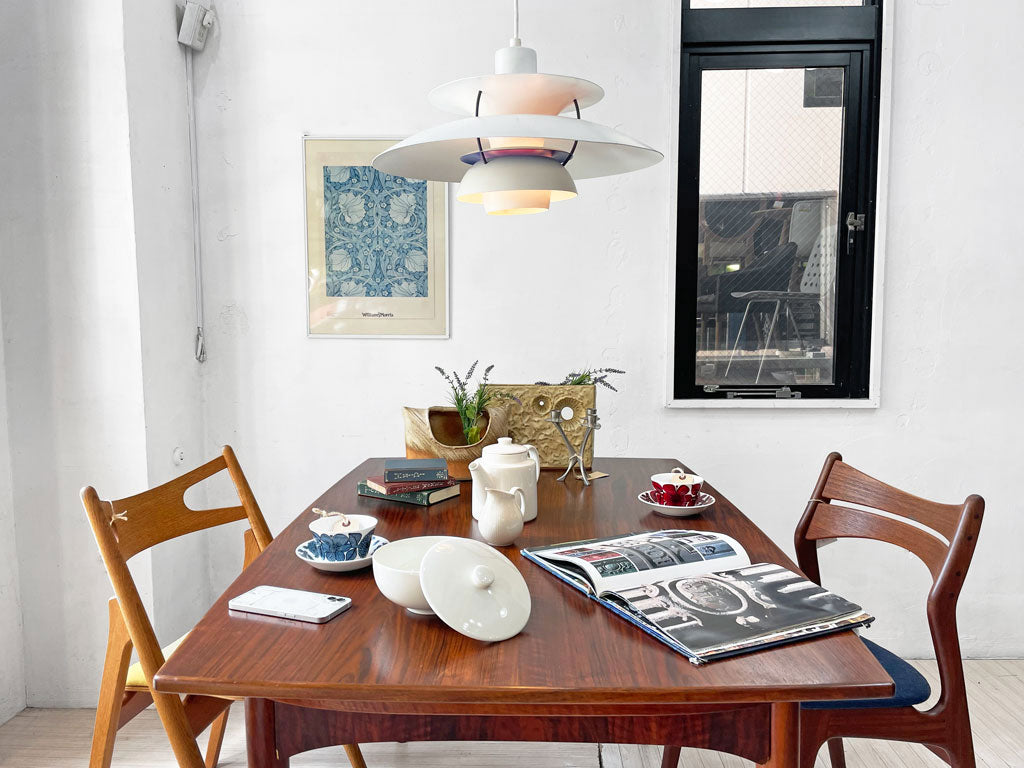 デンマークビンテージ Danish Vintage ローズウッド材 エクステンション EX ダイニングテーブル 伸長式 北欧家具 ～個体差～