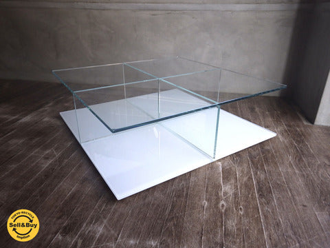 Cassina IXC. カッシーナイクスシー MEX メックス  ガラスセンターテーブル ～ 端正なデザイン。カッシーナの技術を贅沢にご堪能ください。 【買取と販売とレンタルのお店】