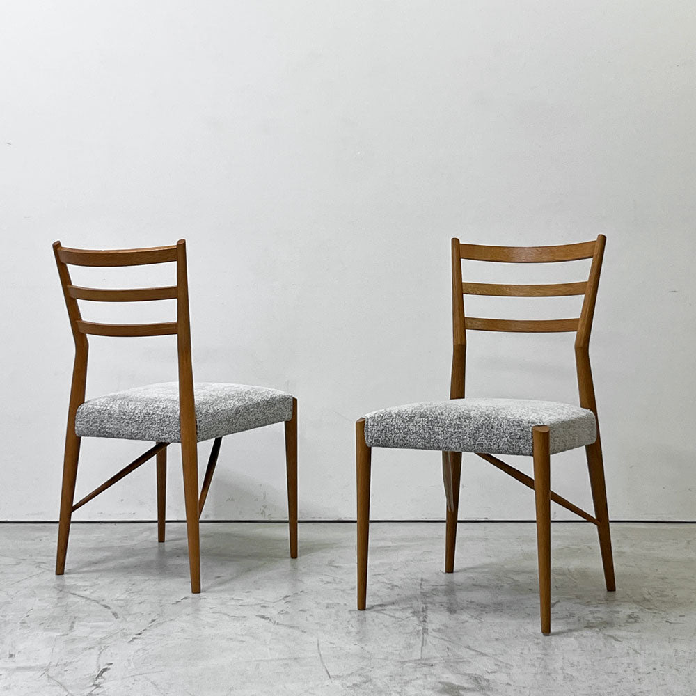 【祖師ヶ谷大蔵店】日進木工 NISSIN グロウ ナチュラルブラウン GROW 406 ダイニングチェア オーク材 Aランク布スムージー グレー色 張り込み定価￥55,000- 買取させていただきました。