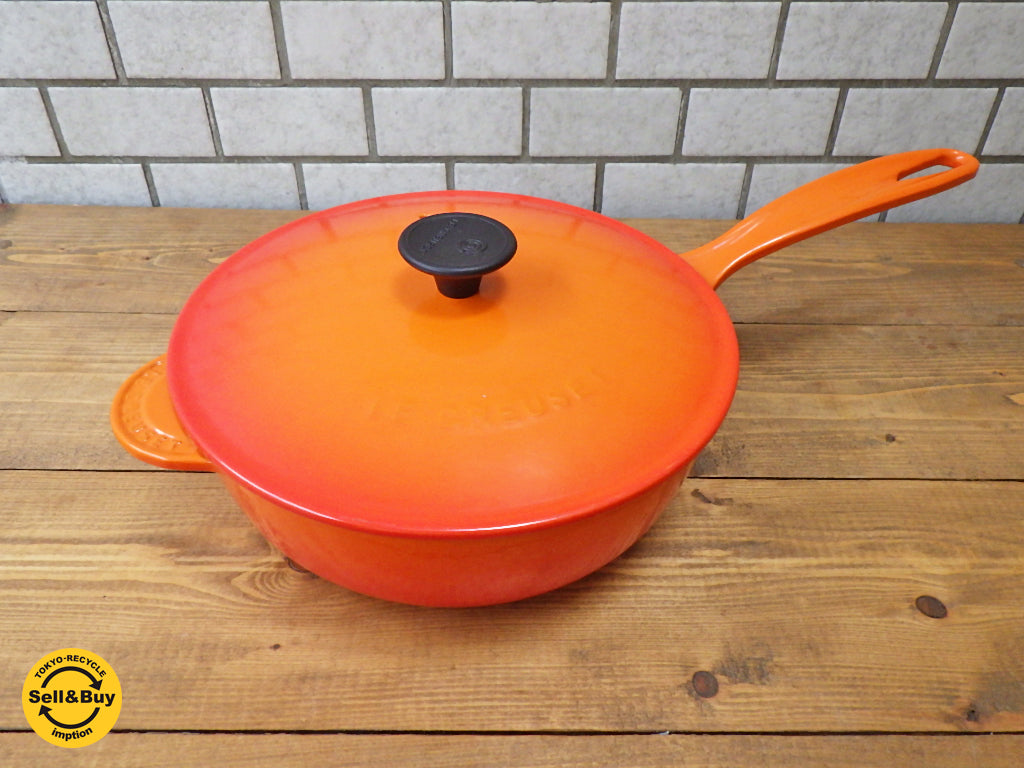 ルクルーゼ LE CREUSET ソーシエ ソースパン 21cm オレンジ 片手鍋 買い取りしました！ 自由が丘店 出張買取もお任せください。