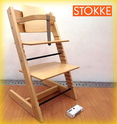 デザイン先進国ノルウェー発！ 世界的ロングセラー ベビー&チャイルドチェア STOKKE （ ストッケ社 ） 新型『 トリップトラップ』 ナチュラル 旧型ガード付き 【出張買取&販売&レンタル】