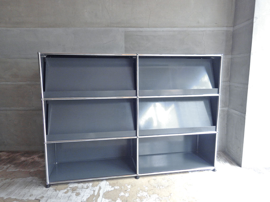 USMモジュラーファニチャー USM Haller USMハラー 2×3 シェルフ キャビネット アントラサイト アングルシェルフ旧タイプ  中古品 買い取りしました。