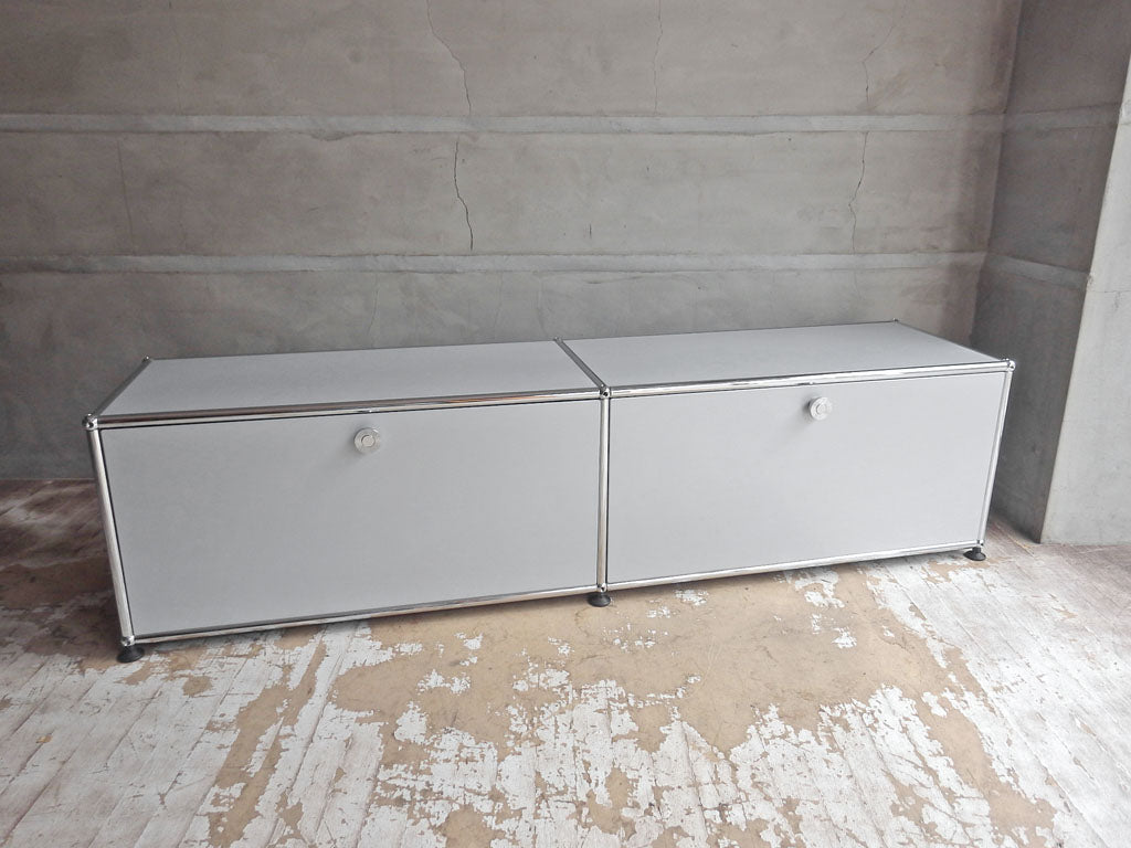 USMモジュラーファニチャー USM Haller USMハラー ローボード AVボード ドロップダウンドア マットシルバー×アントラサイト  中古品 買い取りしました。