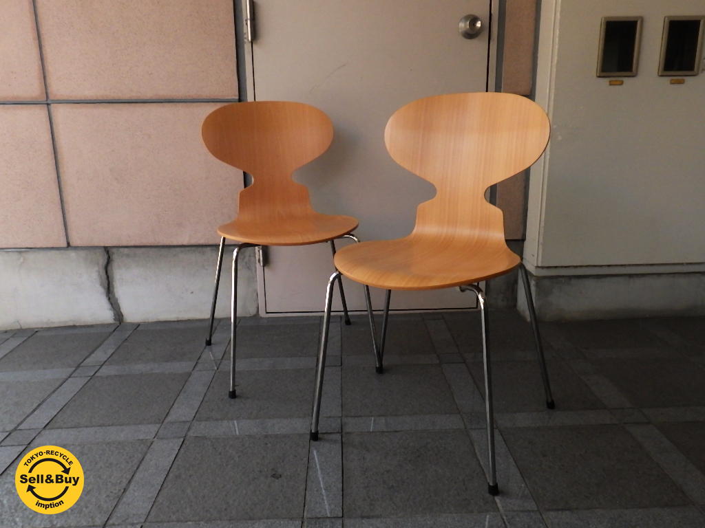 フリッツハンセン Fritz Hansen　アントチェア　ビーチ材　ナチュラル　アルネヤコブセン　スタッキング　買い取りしました。下北沢店　出張買取もお任せ下さい。