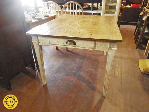 英国 UKアンティーク パイン無垢材 ダイニングテーブル 古材 ロイズアンティークス取扱  【買取と販売とレンタルのお店】