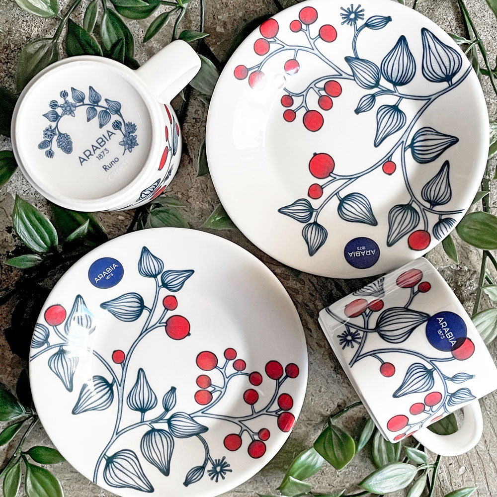 アラビア ARABIA ルノ Runo フロストベリー エスプレッソカップ＆ソーサー  ～冬の訪れに、スペシャルなセット～