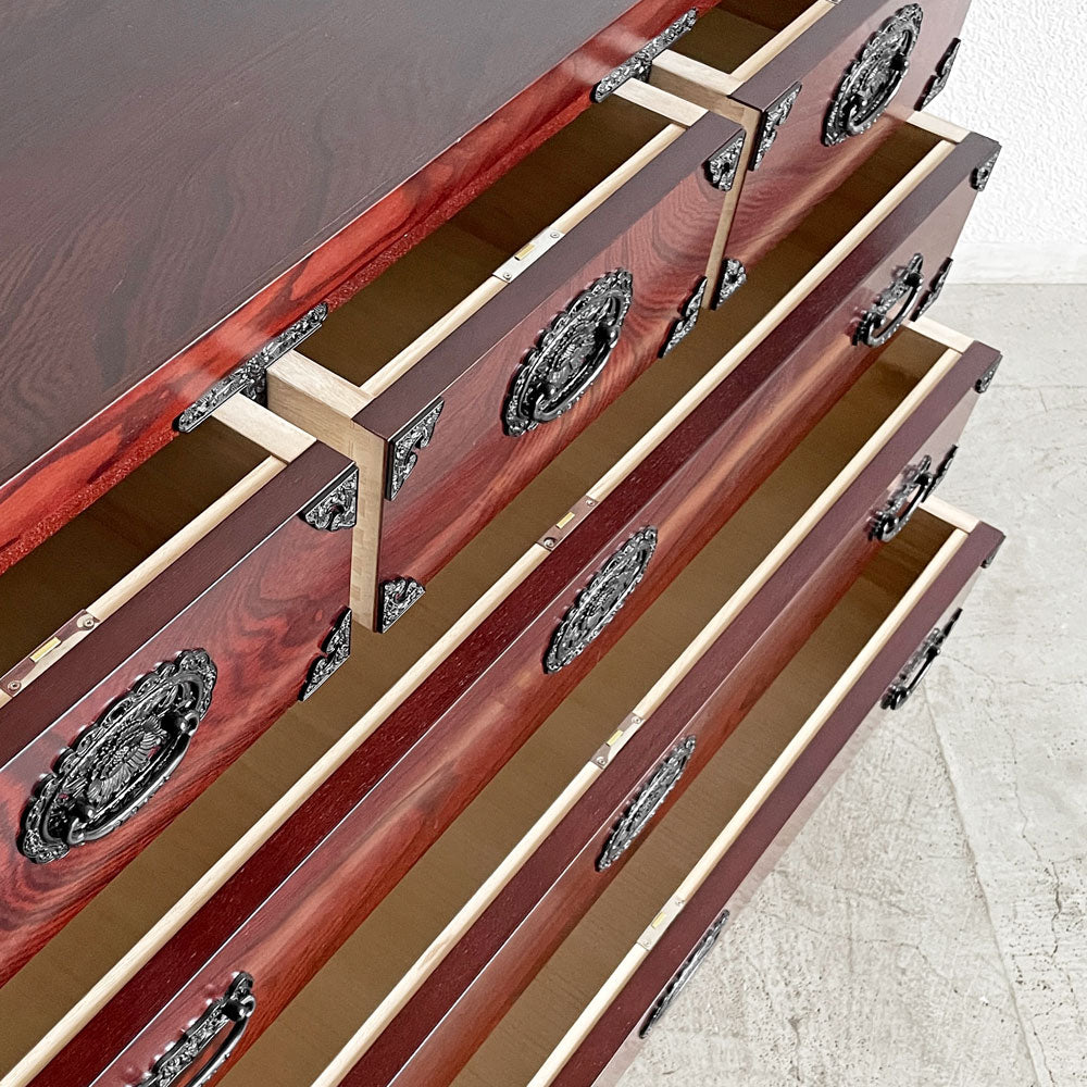 境木工 SAKAI MOKKO 吉野民芸 40 整理タンス 抽斗6杯 欅材 W120cm 鍵付 和箪笥 大川家具 参考価格￥327,800- ～ 受け継がれる強い味方 ～