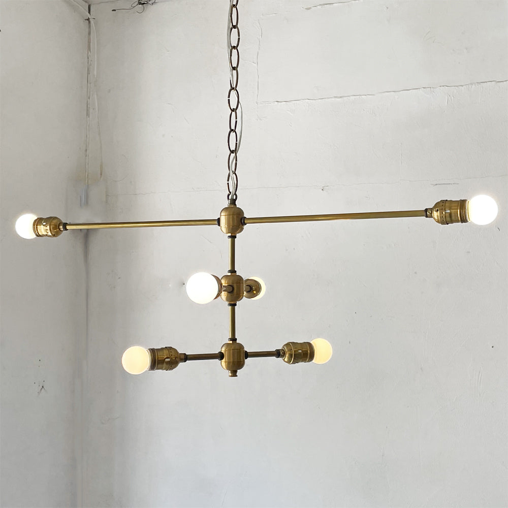 【下北沢店】POINT NO.39 オリジナル 6 BULBS LIGHT 真鍮6灯照明 シャンデリア OCH011 ペンダントライト 引掛けシーリング 買取させていただきました。