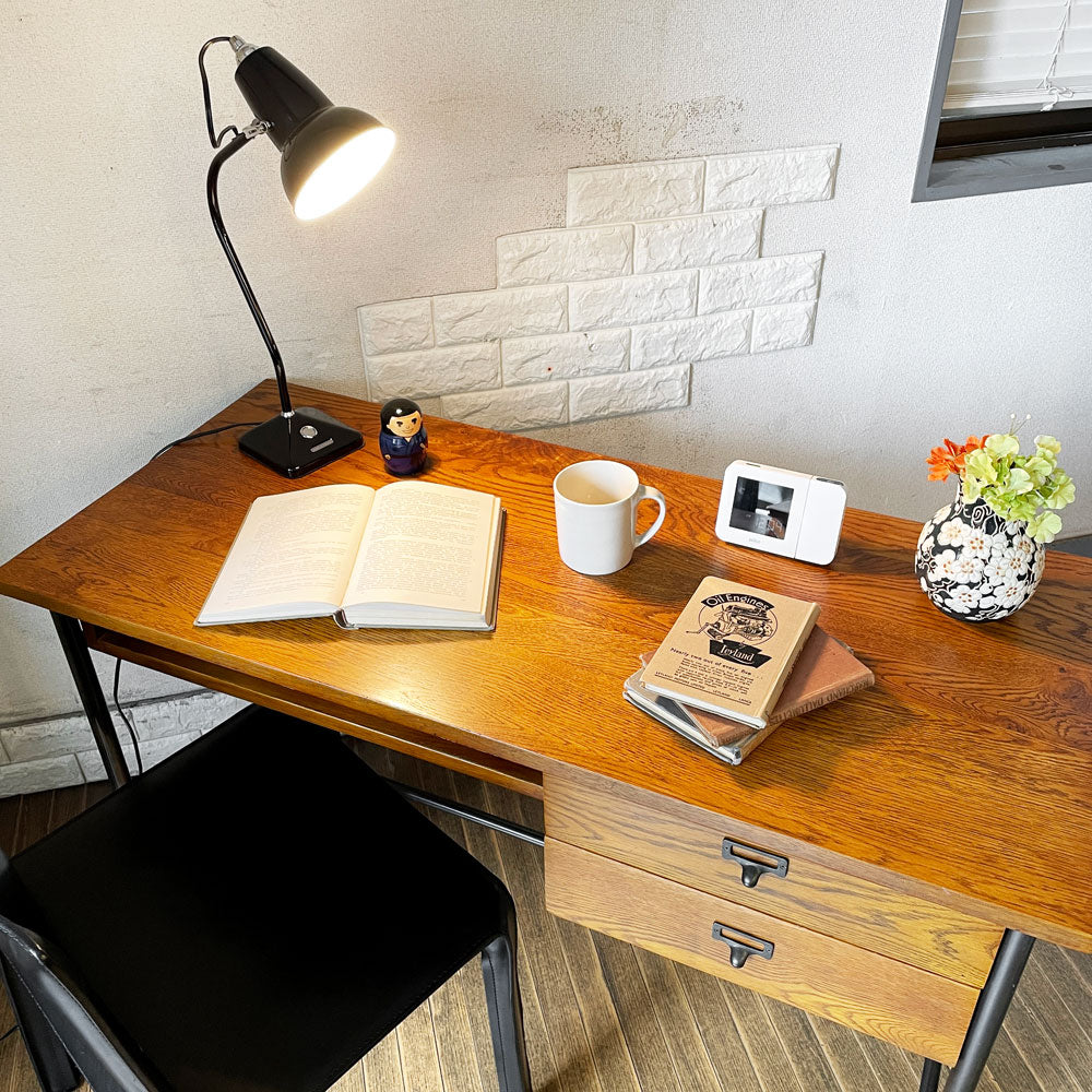 クラッシュゲート CRASH GATE イージーライフ Easy Life ラン LAN デスク 片袖机 オーク材 スチール W110cm 工業系 ～全部ちょうどいい～