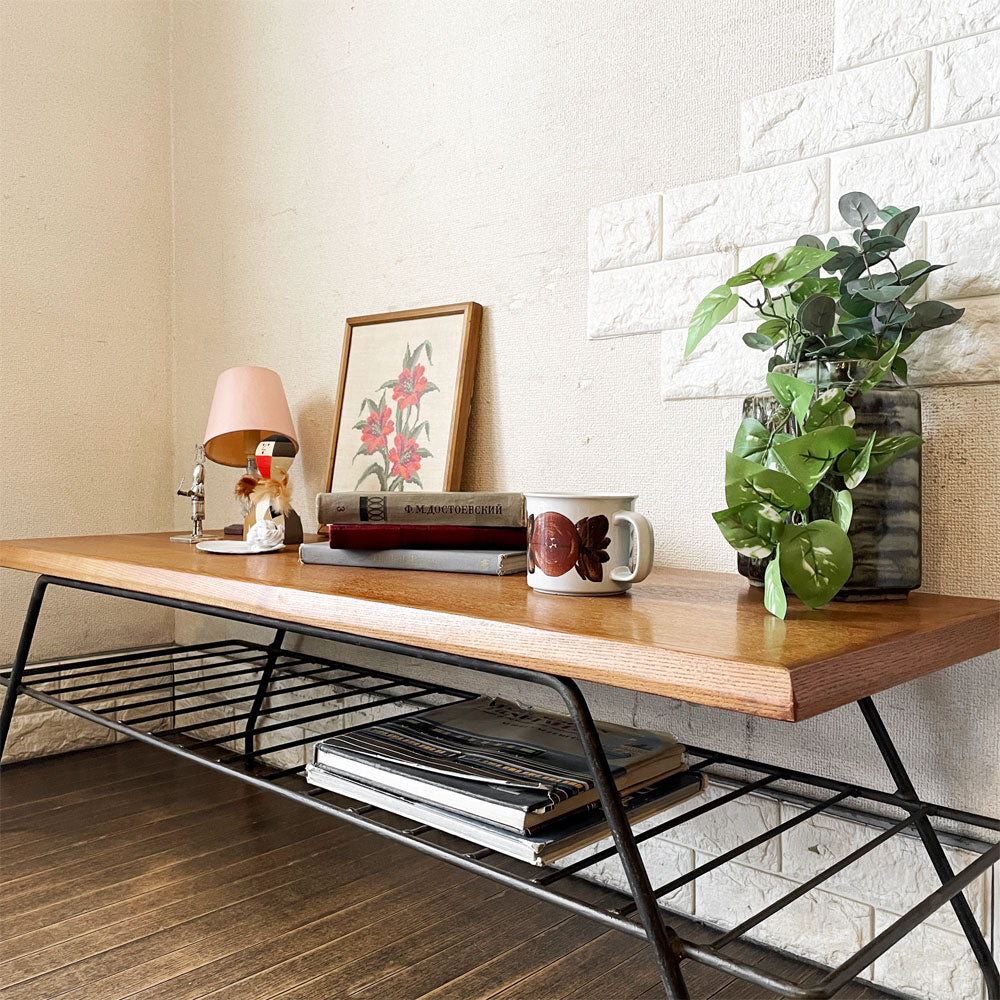 アクメファニチャー ACME Furniture ベルズ BELLS FACTORY COFFEE TABLE ファクトリーコーヒーテーブル ローテーブル W120cm アッシュ材 廃番 ～脚の大胆な傾斜がチャームポイント～