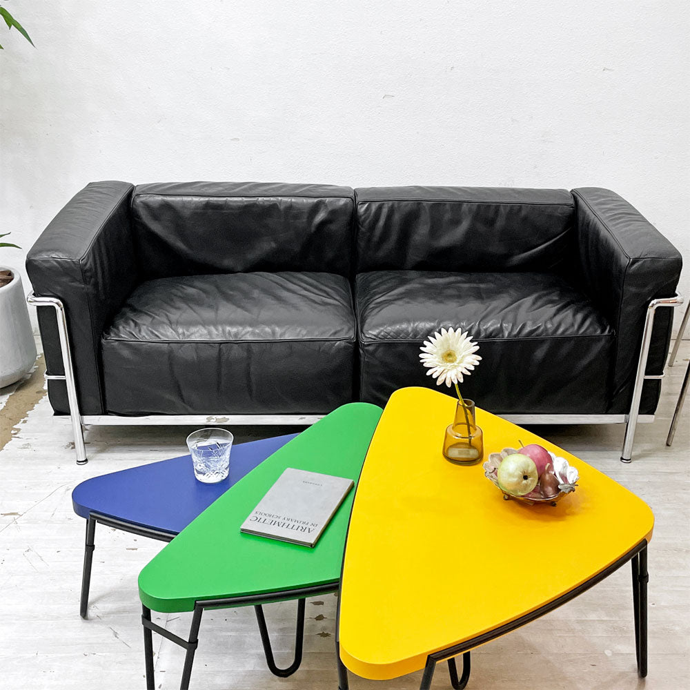 カッシーナ Cassina LC3 グラン コンフォール 2Pソファ 2シーター レザー 本革 ル・コルビュジェ MoMA永久所蔵品 モダンデザイン 定価約￥1,870,000-  ～20世紀を代表するデザインアイコン～