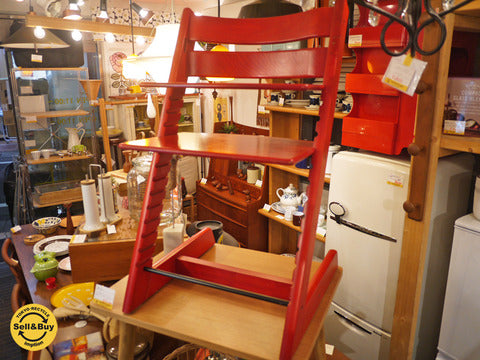 北欧 ノルウェー STOKKE ストッケ  トリップトラップ チェア レッド  ～40年以上愛されるベビーチェア♪【買取と販売とレンタルのお店】