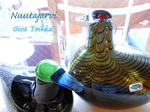 生命の息吹を感じる創造力と芸術性～ヌータヤルヴィ/イッタラバード　廃番Male Duck & 希少Pheasant(レッド)　オイバ・トイッカ【買取＆販売＆レンタル】