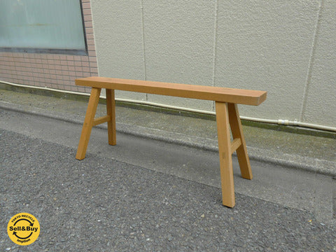 MUJI 無印良品 オーク無垢材 ベンチ チェア ～　古代から伝わる伝統的なフォルムを現代風にアレンジ。  【買取と販売とレンタルのお店】