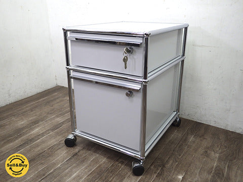 USM Haller / ハラーシステム ロールボーイ デスクワゴン キャビネット ホワイト ～ デザイン性と汎用性が備わった唯一無二のワゴン。 【買取と販売とレンタルのお店】