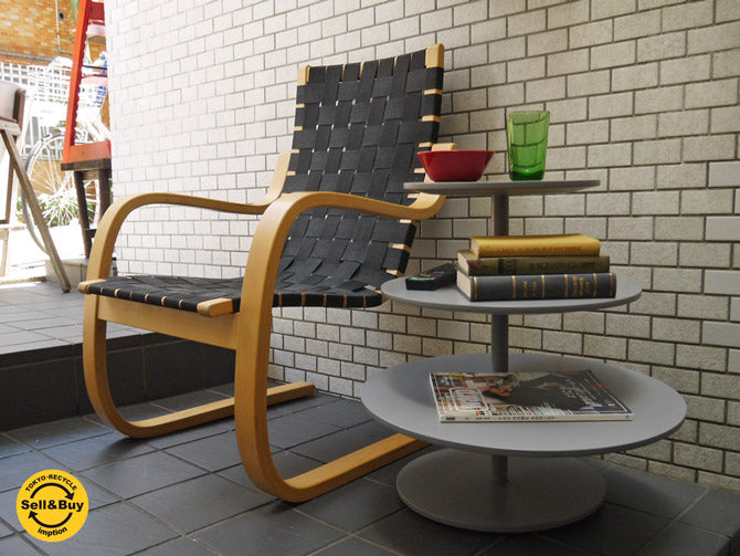 アルテック Artek アームチェア406 armchair406 アルヴァ・アアルト Alvar Aalto バーチ材 ウェビングテープ ラウンジチェア ～スツールだけじゃない！アアルトのカンチレバーチェア～ 【 買取と販売とレンタルのお店 】