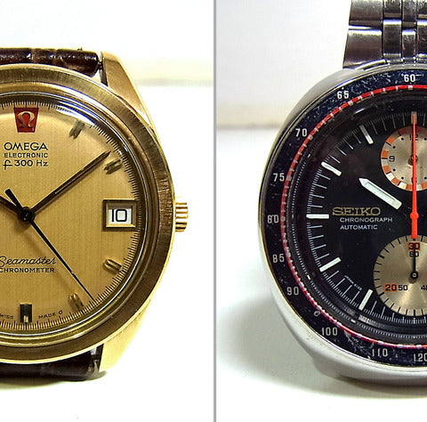 70年代 OMEGA F300 音叉時計 & SEIKO ビッグクロノ Cal.6138 【買取＆販売＆レンタル】