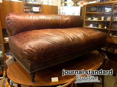 ビンテージ感を醸し出すジャーナル人気のソファ ～ journal standard / ジャーナルスタンダード " NANCY " ナンシー ソファ 牛革 フェザー【買取と販売とレンタルのお店】
