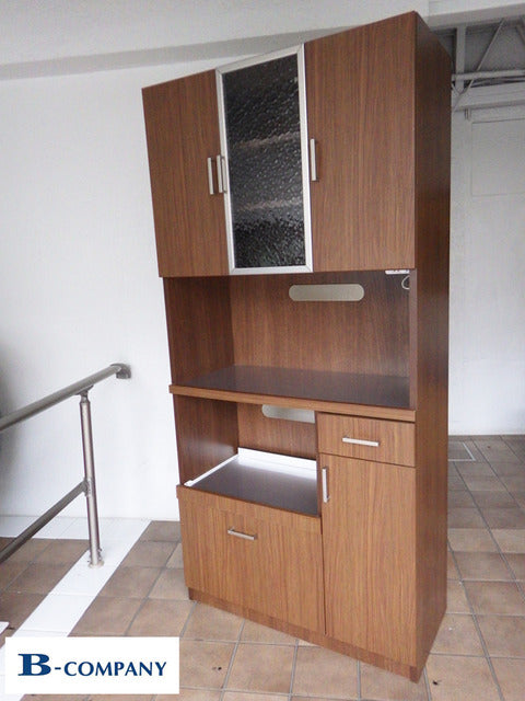 ビーカンパニー B-COMPANY モザイクガラス カップボード　『 優れた機能性と大容量スペース☆ 』　【買取と販売とレンタルのお店】